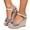 Blue, variant on Sandals for Women 2026 Comfortable Non Slip Wedge Platform Sandal Buckle Ankle Strap Open Toe Heels Beach Shoes Blue Size 9