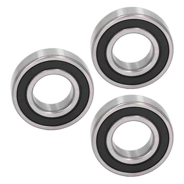 Rubber Sealed Ball Bearing 3Pcs Deep Groove Ball Bearing Rubber Seal Accessory Set Kit For Equipment Machine
