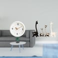 thumbnail image 2 of Reloj de pared moderno con figura de jirafa, estatua de cerámica colgante redonda, silencioso, números , pieza central decorativa para el hogar, 2 of 7