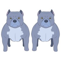 American Bully Decal | Indoor/Outdoor | Dog Lover Super Cute Sticker for SUV Windows, Dorm Rooms, Bedroom, Offices | SignMission personalized gift | 2 Pack of 6"