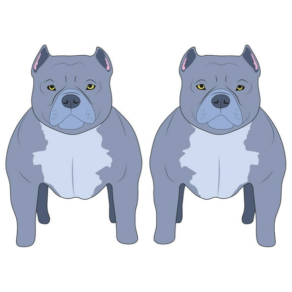 American Bully Decal | Indoor/Outdoor | Dog Lover Super Cute Sticker for SUV Windows, Dorm Rooms, Bedroom, Offices | SignMission personalized gift | 2 Pack of 6"