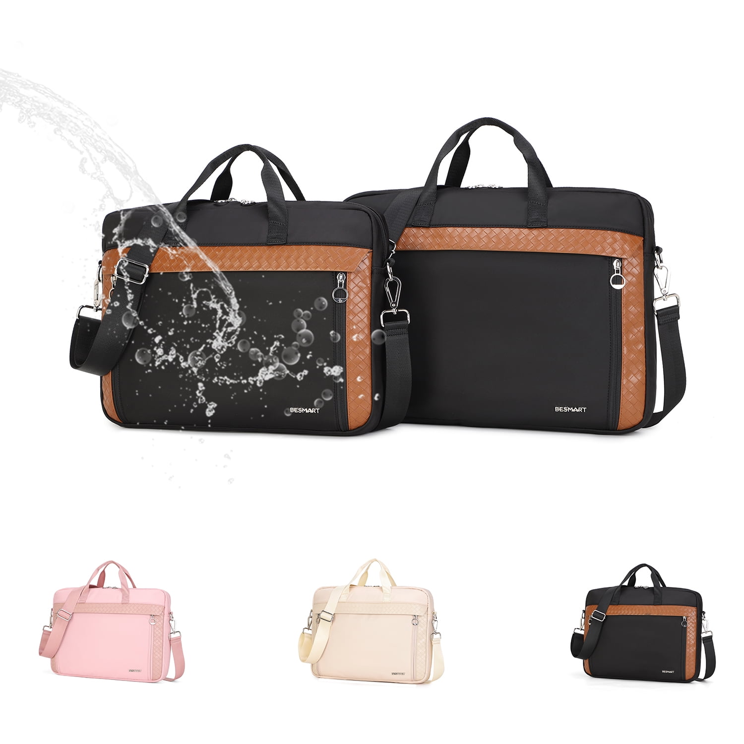 BE SMART 15.6 Inch Laptop Case for Women, Computer Bag Carrying Briefcase with Shoulder Strap