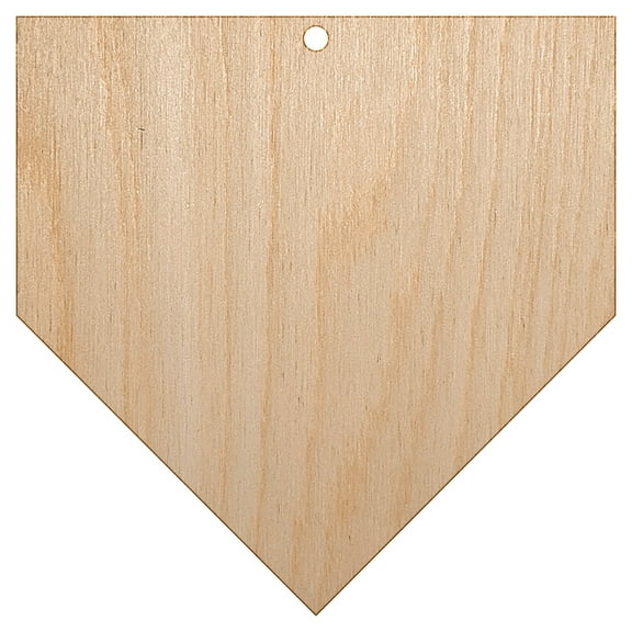 Home Plate Baseball Wood Holiday Christmas Tree Ornament Unfinished DIY Pre-Drilled Craft