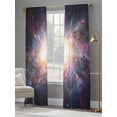 thumbnail image 3 of Universe Explosion Sheer Curtains 108 Inch Length 2 Panels Set, Modern Abstract Galaxy Universe Voile Window Treatment Semi Sheer Long Curtains Drapes for Bedroom/Living Room/Kitchen 52"x108"x2, 3 of 7