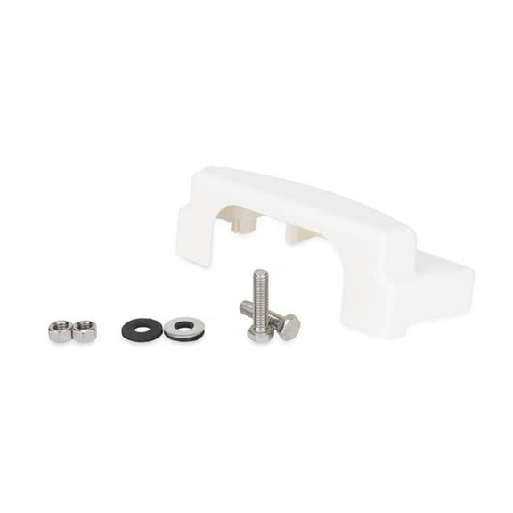 Camco CMC41728 Replacement Hinge Cover & Hardware for Premium Ceramic RV Toilet, White