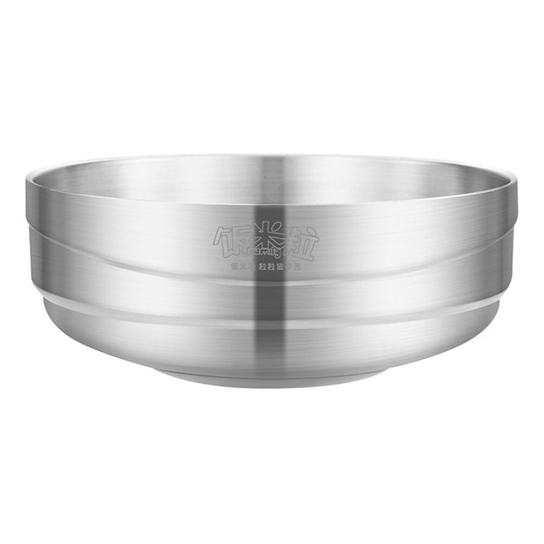 Thickened Stainless Steel Noodle Bowl With Lid Double layer - Temu