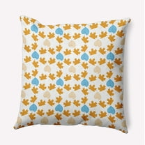 16" x 16" Simply Daisy Lots of Leaves Polyester Indoor/Outdoor Pillow, Golden Mustard Qty 1
