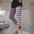 thumbnail image 5 of Tnhcen Women's Striped Print Yoga Pants - Fleece Lined Workout Leggings Slim Fit for Fitness Running & Casual Athleisure (S-3XL Available in Multi-Color ), 5 of 9