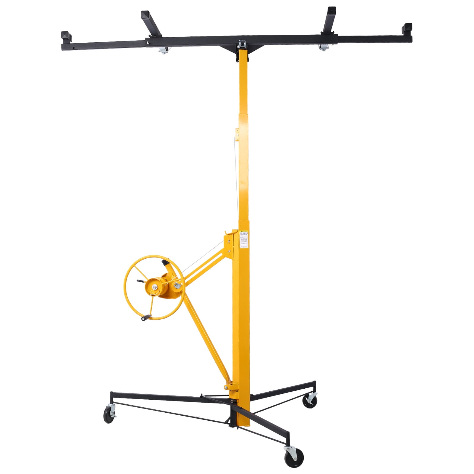 Drywall Lift Panel 11' Lift Drywall Panel Hoist Jack Lifter, BLACK+YELLOW,