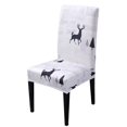thumbnail image 4 of Sywqhk Funda extraíble para silla con estampado navideño, funda elástica para asiento de banquete (cervatillo) Sywqhk Para estrenar, 4 of 8