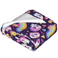 thumbnail image 2 of Bingfone Skull colorful mushroom rainbow Print Flannel Fleece Blanket Throw Blanket for Bed,Sofa,Couch,Travel,Camping(40"x30" ), 2 of 8