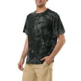 thumbnail image 4 of Camisetas de hombre INSPIRE CHIC para el Día del Padre, de manga corta, verano, camiseta de teñido anudado, camisetas impresas hip hop, talla L, negro y gris, 4 of 6