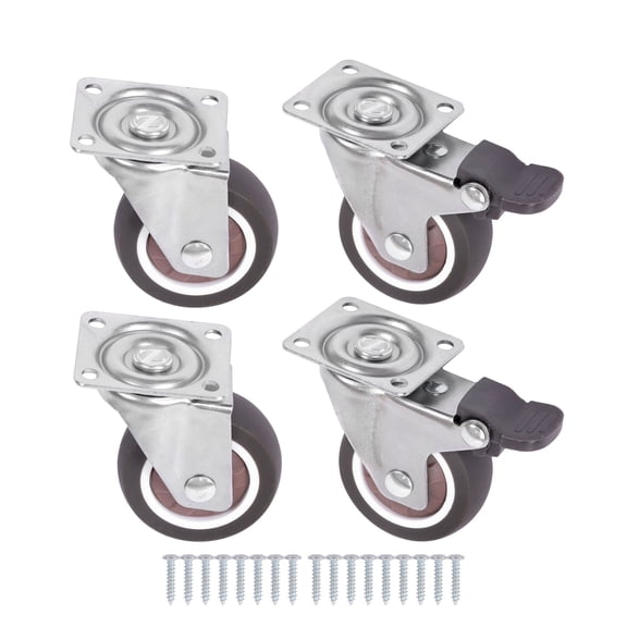labwork 4 Pack Caster Wheels Casters Heavy Duty Locking Castors Swivel Caster 2 Inch