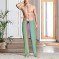 thumbnail image 2 of Sikiie Rainbow Peacock Feathers Mens Pajama Pants Sleep & Lounge Pants, PJ Bottoms With elastic waistb and Pockets Large, 2 of 6