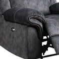 thumbnail image 2 of Global Furniture USA U2200 Domino Faux Leather Gray/Black Power Recliner, 2 of 3