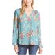thumbnail image 1 of Blusa floral Con volantes Karen Kane Mujer Azul Mediana, 1 of 1