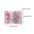 thumbnail image 3 of Tyidzon Christmas Ball Pink Ornaments for Christmas Decorations - Shatterproof Christmas Ornaments for Holiday, Wreath & Party Decorations 24Pc, 3 of 6