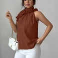 thumbnail image 5 of AUNVITO Women's Round Neck Sleeveless Blouse Lightweight and Breathable Casual Summer Style, 5 of 5