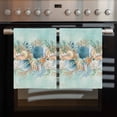 thumbnail image 2 of Beach Coastal Teal Kitchen Towels Set of 2, Water Absorbent Dish Towel, Nautical Shell Starfish Coral Summer Decorative Hand Towels - Quick Drying Cloth for Cooking Baking, 18x28 Inch, 2 of 8