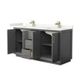 thumbnail image 6 of Wyndham Collection Wcf414166d-Qtz-Unsmxx Strada 66" Free Standing Double Basin Vanity Set, 6 of 7