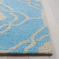 thumbnail image 4 of SAFAVIEH Four Seasons Delbert Trellis Polyester Area Rug, Light Blue/Ivory, 8' x 10', 4 of 7