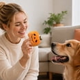thumbnail image 6 of Halloween Pumpkin Squeaky Plush Dog Chew Toy, Soft Stuffed Teething Plaything, Lightweight Interactive Fetch Toy for Small Medium Large Puppies Cats Boredom Relief Halloween Party Supplies, 6 of 6