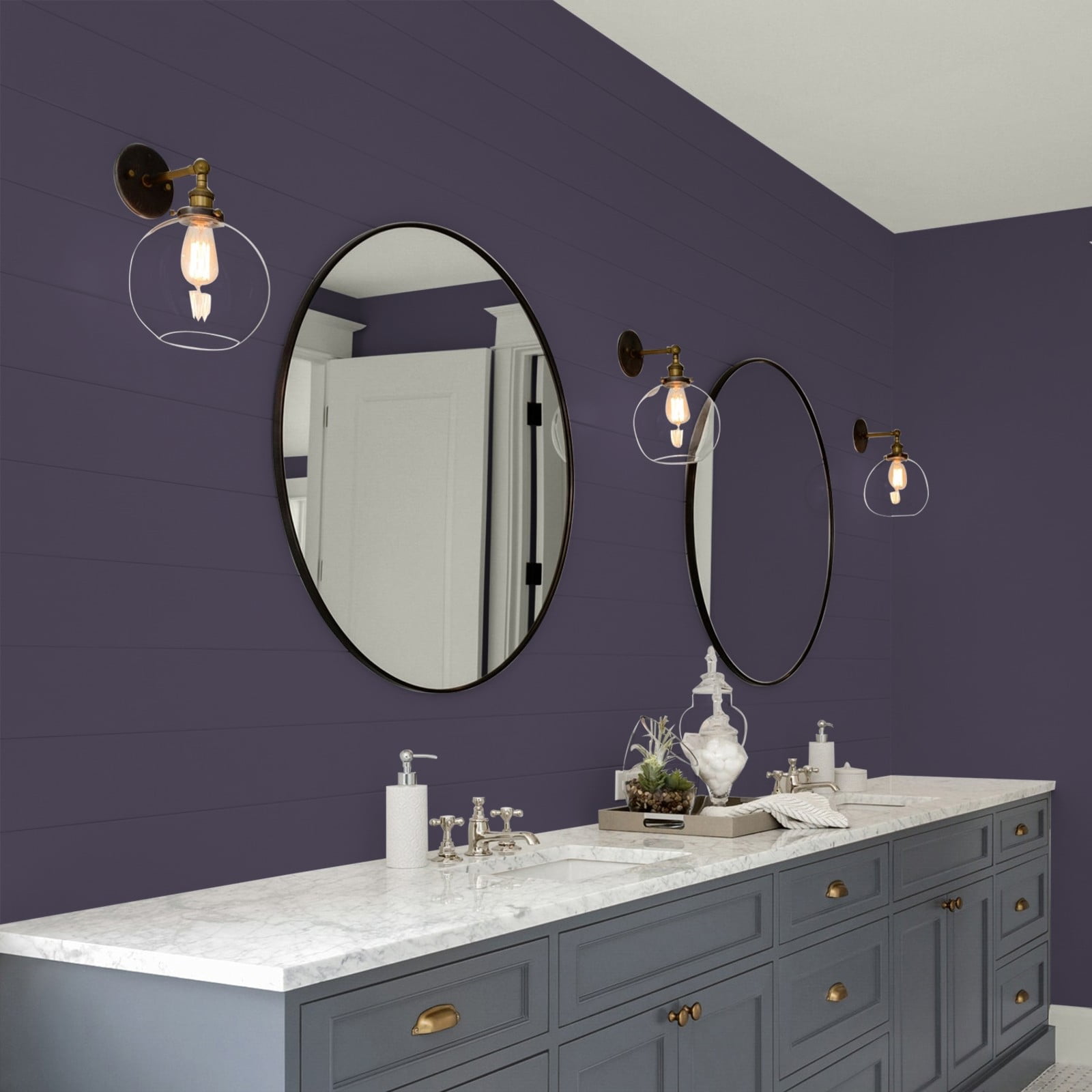 Glidden Glidden Kitchen Bath and Laundry Blackberry / Purple , Eggshell Interior Paint with Primer, 1 Gallon