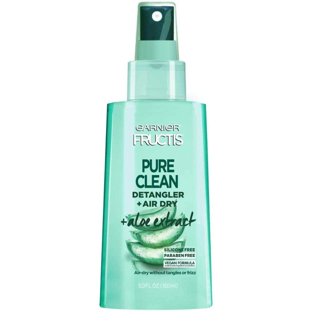 Garnier Fructis Pure Clean Detangling Shine Enhancing Detangler Hair Spray with Aloe Extract, 5 fl oz