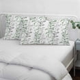 thumbnail image 3 of Green Grey Botanical Pillow Covers, Linen Long Throw Pillow Case, Spring Floral Summer Farmhouse Holiday Pillow Protector Decorative Cushion Cover for Living Room/Bedroom 20" x 36", 3 of 8