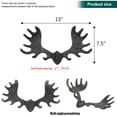 thumbnail image 3 of Sungmor Rústico de Hierro Fundido con Cuernos de Alce para Pared Hooks - Perchero Decorativo Resistente para Sombreros, Llaves, Bolsas y Chaquetas - Decoración de Pared Estilo Cabaña y Cabaña, 3 of 7