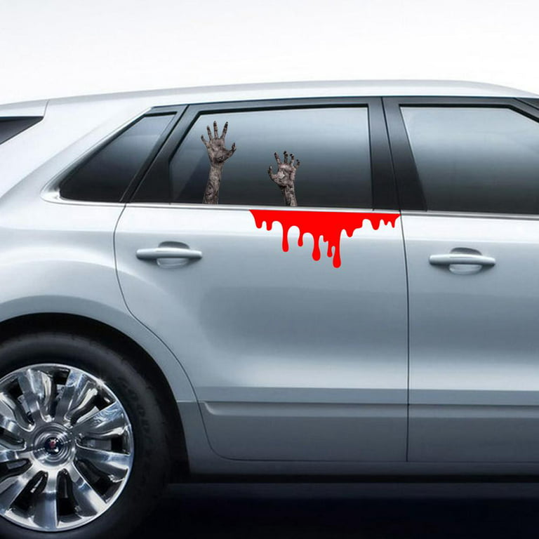 ELENXS Halloween Blood Bleeding Car Sticker Ghost Arms Stickers ...