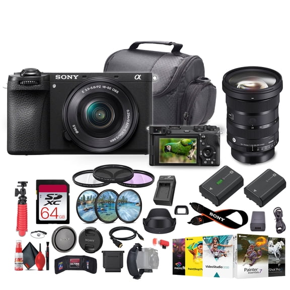 Sony a6700 Mirrorless Vlogger Camera with 16-50mm Lens   Sigma 24-70mm   More - Bundle(International Model)