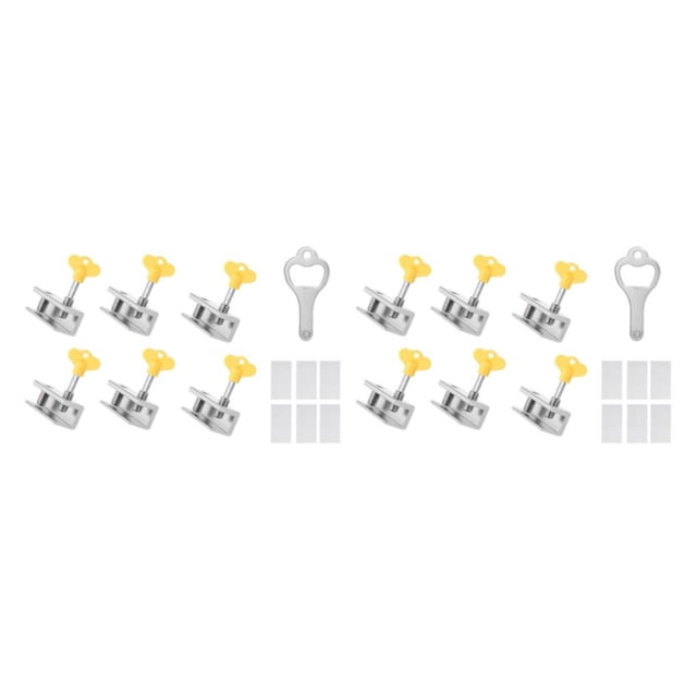Ruiboury 6piece Wide Application Alloy Window Lock - Easy Installation For Home And Office Safety Lock Window Silver 60*25*25mm 2Set