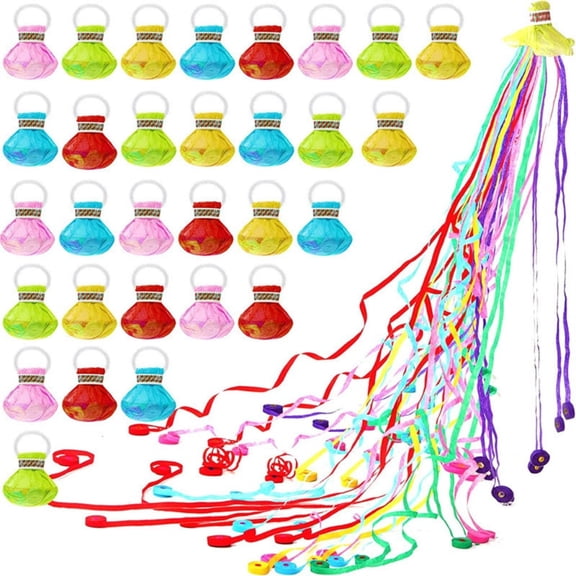 30 Pack Throw Streamers, Colorful Hand Throw Confetti Poppers, No Mess Paper Crackers, Romantic Confetti Streamer for Wedding, Birthday, Party, Graduation, Celebrations, Party Favors