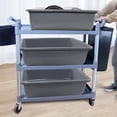 thumbnail image 4 of Ponpong 4 Packs 32 L Commercial Plastic Bus Box, Restaurant Bus Tubs, Gray, 4 of 8