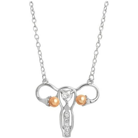 Uterus Ovary Pendant Necklace, Feminist Medical Symbol Female Organ ...