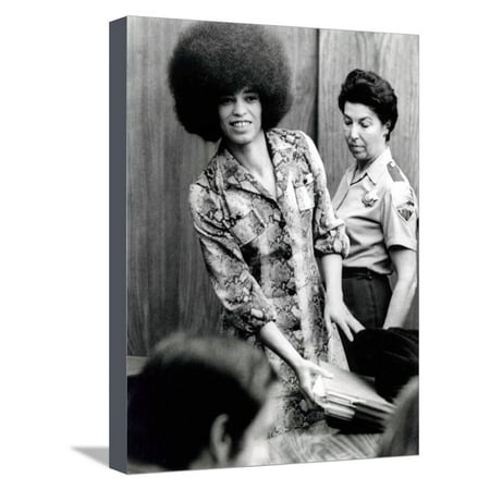 Davis Art Center (Angela Davis (B1944) American Black Activist, Here in 1972 During Her Trial Stretched Canvas Print Wall)