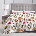 thumbnail image 4 of KLL Fleece Blanket Plush Throw Blanket Fast Food ,Soft Fuzzy Cozy Flannel Blanket for Couch Sofa Bed.(50"x40" ), 4 of 7