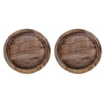 thumbnail image 3 of UPOUART 2-Pack Wood Serving Platters 11.4x11.4in Farmhouse Style Trays for Serving, Houseplants, and Home Decor, 3 of 8