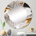 thumbnail image 2 of DESIGN ART Designart 'Black And White Liquid Marble Waves III' Printed Modern Wall Mirror 20in.x30in., 2 of 5