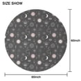 thumbnail image 6 of Dark Grey Mystical Pattern Round Tablecloth 60"x60",Wrinkle Wipeable Table Cloth for Kitchen Dining Room Picnic Patio Party, 6 of 6
