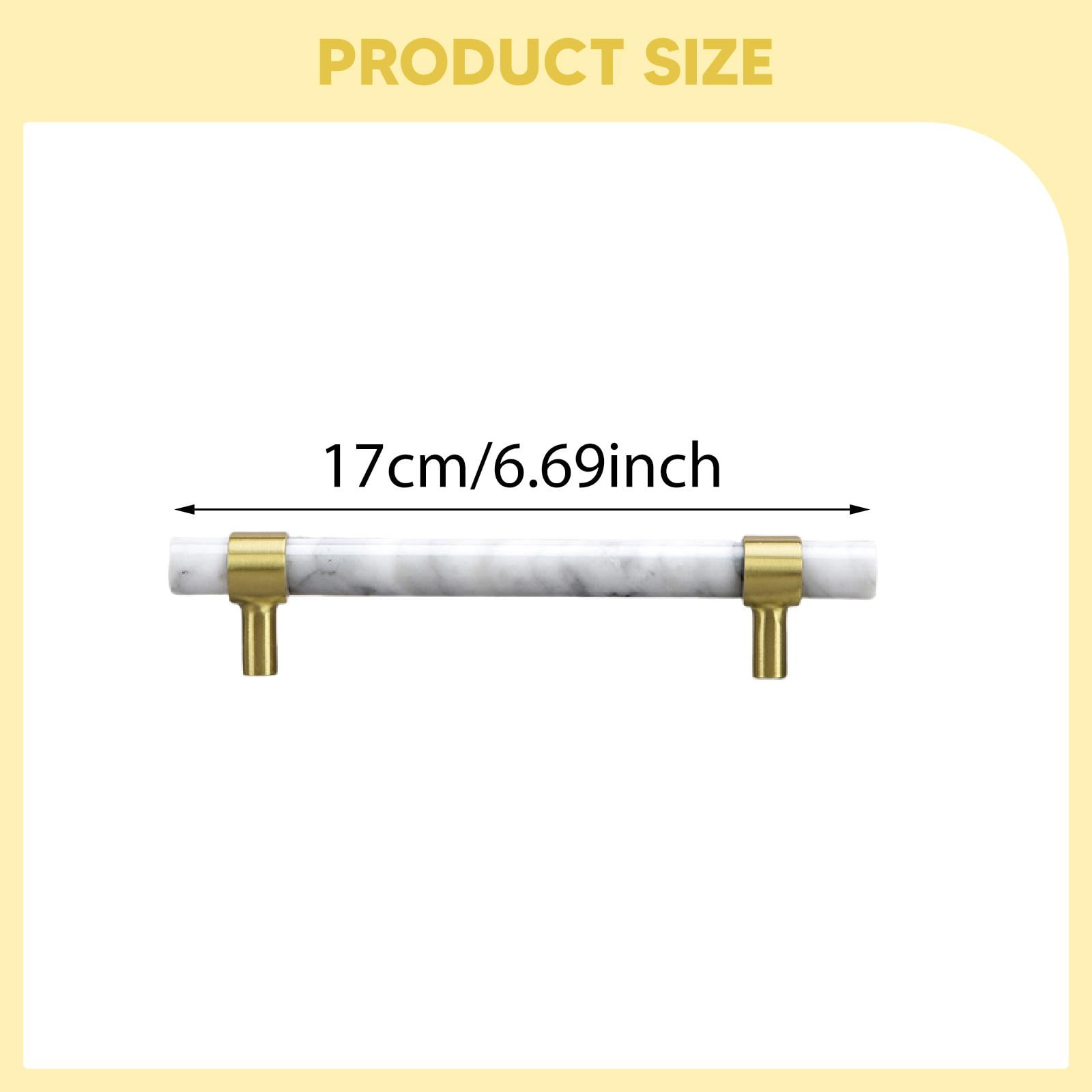 Drawer Handle Cabinet Pull Marble Bar Elegant Brass Construction for Kitchen Bathroom Dresser Furniture