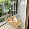thumbnail image 6 of Cat Window Perch Cat Window Hammock with 4 Suction Cups Sunbath Sunbathing Bed Lounge Mount Hammock Window Resting Seat Cat Bed Accessories with Mat, 6 of 9
