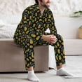 thumbnail image 7 of Naloa Pineapple Men’s Pajamas Set - Long Sleeve Button Down Sleep Shirt and Pajama Bottoms Sleepwear Set-XX-Large, 7 of 7