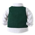 thumbnail image 4 of iEFiEL Kids Toddlers Boys Formal Gentleman Suit Outfit Dress Shirt with + Bow Tie + Tuxedo Vest + Pants, 4 of 7
