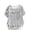 Gray Shirt for Women _m, variant on Women Floral Print V Neck Flare Sleeve Blouse Casual Breathable Lightweight Pullover Top For Beach Trips Yellow XXL