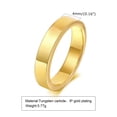 thumbnail image 2 of PAURO Tungsten Polished Gold Ring for Men Women Wedding Band 4mm Stacking Comfort Fit Size 7, 2 of 5