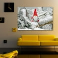 thumbnail image 3 of IDEA4WALL Christmas Gnomes Scandinavian Nordic Tomte Snow Elf Standing On The Frozen Tree Branch - Wall Art Canvas Print Decor Painting Artwork for Home 24"x36", 3 of 4