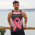 thumbnail image 6 of Gukieu Ribbon With Angel Wings Print Men's Quick Dry Fitness Vest, Round Neck Sleeveless Fitness Bodybuilding Top-Medium, 6 of 7