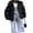 Black, variant on Women's Winter Casual Puffer Coat Solid Color Long Sleeve Hooded Quilted Zipper Jacket